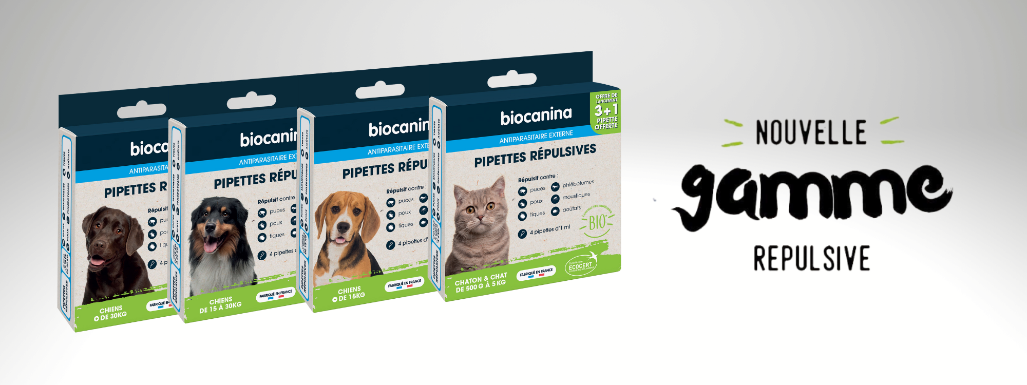 Nouvelles pipettes répulsive chien et chat